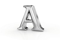 Serif alphabet A shape text white background accessories.