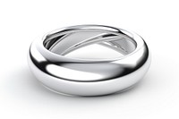Stylish ring Chrome material platinum jewelry silver.