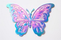 Butterfly glitter sticker purple white background accessories.