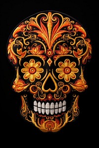 Skull craft art red. AI generated Image by rawpixel.