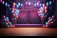 Birthday party stage balloon purple.