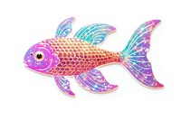 Fish glitter sticker goldfish seafood animal.