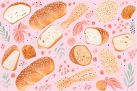 Abstract art of bread backgrounds food breakfast.