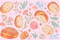 Abstract art of bread backgrounds food creativity.