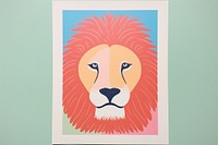 Lion painting art representation.