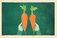 Carrot vegetable holding plant.
