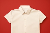 Shirt mockup blouse white red.