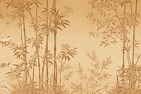 Bamboo toile pattern plant wall.