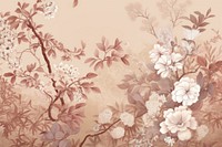 Blossom toile wallpaper pattern flower.