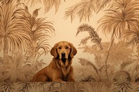 Golden retriever toile animal mammal dog.