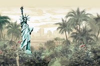 Statue of Liberty toile landscape outdoors nature.