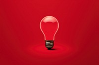 Red Light bulb lightbulb innovation electricity.