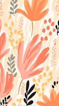 Memphis brush stroke botanical pattern plant art backgrounds. AI generated Image by rawpixel.