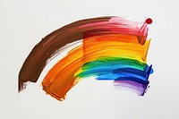 Brush art abstract rainbow.