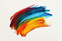 An acrylic stroke top with rainbow element overlay art abstract paint.