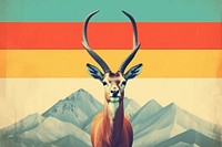Collage Retro dreamy antelope animal mammal art.