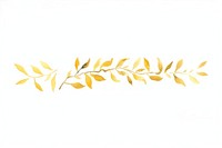 Gold leaf decorate plant white background graphics.