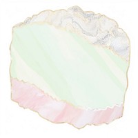 Cake marble distort shape paper white background rectangle.