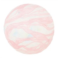 Bubblegum marble distort shape abstract sphere paper.