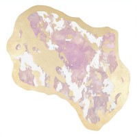 Gold glitter marble distort shape white background microbiology accessories.