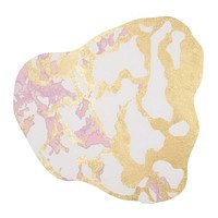 Gold glitter marble distort shape white background magnification microbiology.
