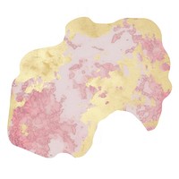 Gold glitter marble distort shape abstract paper white background.