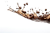 Coffee beans white background refreshment splattered. AI generated Image by rawpixel.