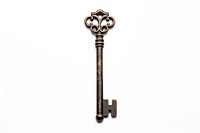 Cylinder key white background architecture protection. AI generated Image by rawpixel.