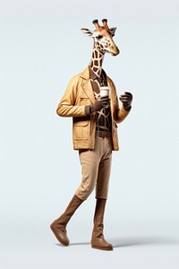 Giraffe animal wildlife holding. AI generated Image by rawpixel.