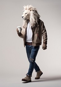 Lion walking footwear jacket. 