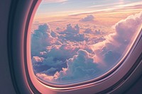 Airplane window porthole outdoors nature. AI generated Image by rawpixel.