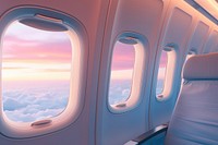 Airplane window aircraft vehicle transportation. AI generated Image by rawpixel.