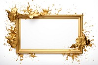 Gold backgrounds frame white background. AI generated Image by rawpixel.