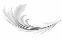 Feather white swirl white background.