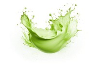 Matcha green white background refreshment. 