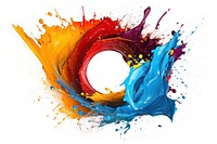 Paint splash painting white background splattered. AI generated Image by rawpixel.