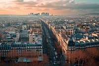 Paris aerial view architecture cityscape outdoors. AI generated Image by rawpixel.