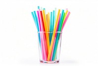 Plastic straw pencil white background arrangement. AI generated Image by rawpixel.