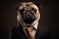 Pug animal portrait mammal.