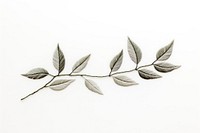 Leaf in embroidery style plant branch nature.
