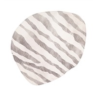 Zebra print marble distort shape white background dishware plectrum.