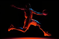 Photography of a basketball radiant silhouettes sports light adult.
