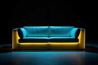Photography of a sofa radiant silhouette furniture light illuminated.