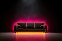 Photography of a sofa radiant silhouettes light furniture lighting.