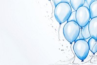 Vintage drawing birthday party balloon blue backgrounds.