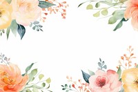 Watercolor painting border pattern flower nature.