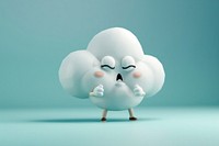 Cloud character cartoon nature figurine.