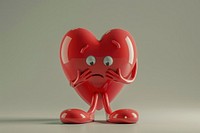 3d heart character cartoon representation investment.