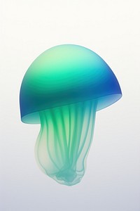 Abstact gradient illustration jellyfish green blue invertebrate.