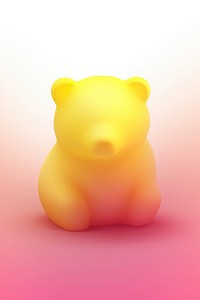 Abstract blurred gradient illustration bear yellow mammal pink.